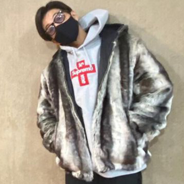 黒 M Faux Fur Reversible Hooded Jacket 新品 【現品限り一斉値下げ ...