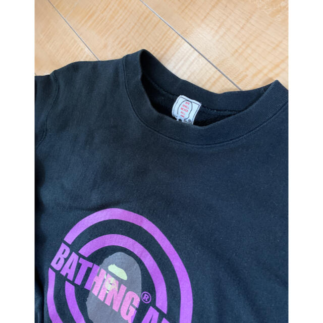 A BATHING APE(アベイシングエイプ)のAPE  エイプ　黒　トレーナー　メンズM  中古 メンズのトップス(その他)の商品写真