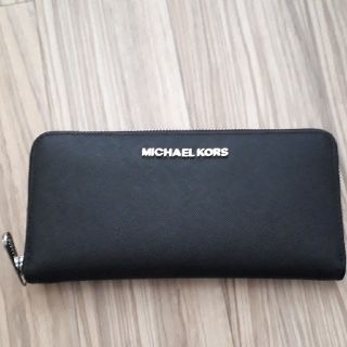 マイケルコース(Michael Kors)のMICHAEL KORS　ラウンドファスナー長財布　黒(財布)