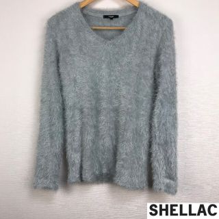 シェラック(SHELLAC)の美品 シェラック 長袖カットソー グレー サイズ44(Tシャツ/カットソー(七分/長袖))