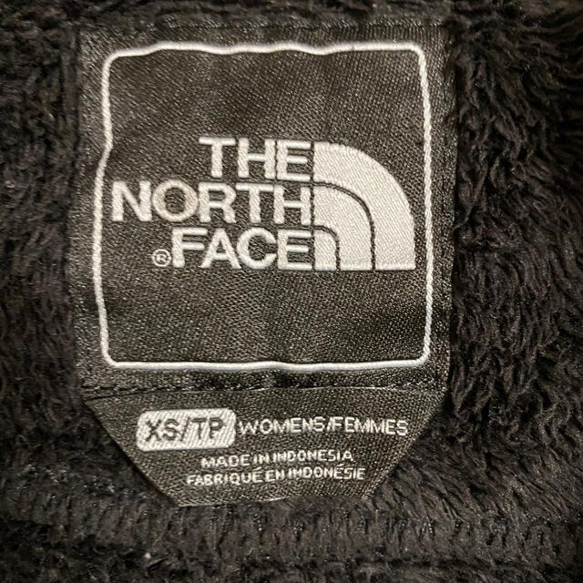 THE NORTH FACE(ザノースフェイス)の90s 古着 ノースフェイス フリースパーカー ブラック 刺繍ロゴ レディースのトップス(パーカー)の商品写真