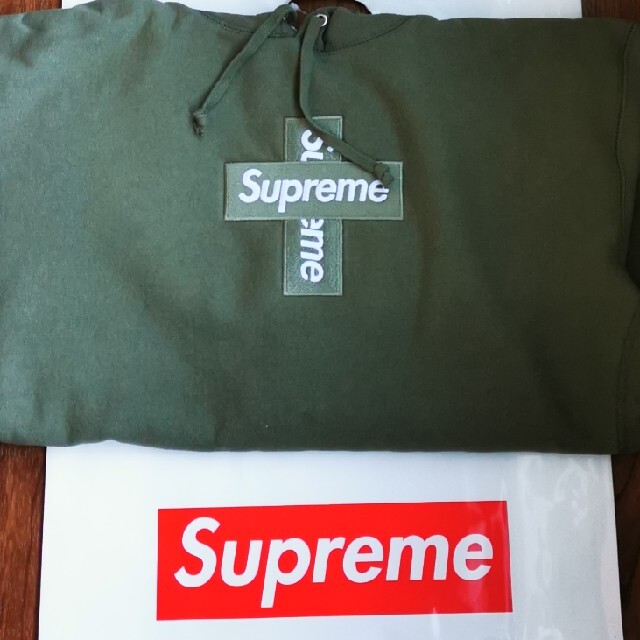 即時発送 Supreme Cross Box Logo Hoodedパーカー