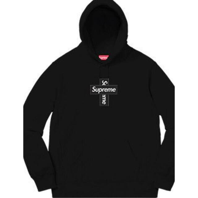 Supreme box logo cross hoodedoliveシュプリーム