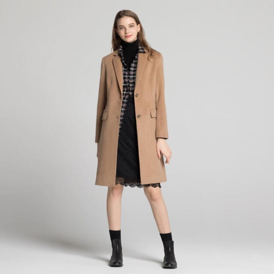UNIQLO - 完売 美品 ユニクロ チェスターコート Mサイズの通販 UNIQLO - 完売 美品 ユニクロ チェスターコート Mサイズの通販