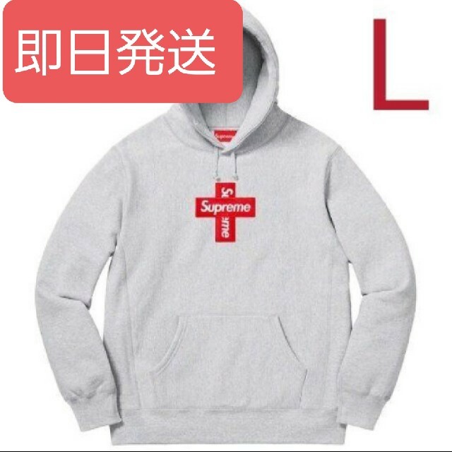 Cross Box Logo Hooded Sweatshirt Lサイズ