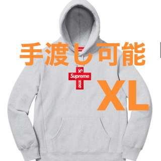 シュプリーム(Supreme)のSupreme cross box logo hooded gray サイズXL(パーカー)