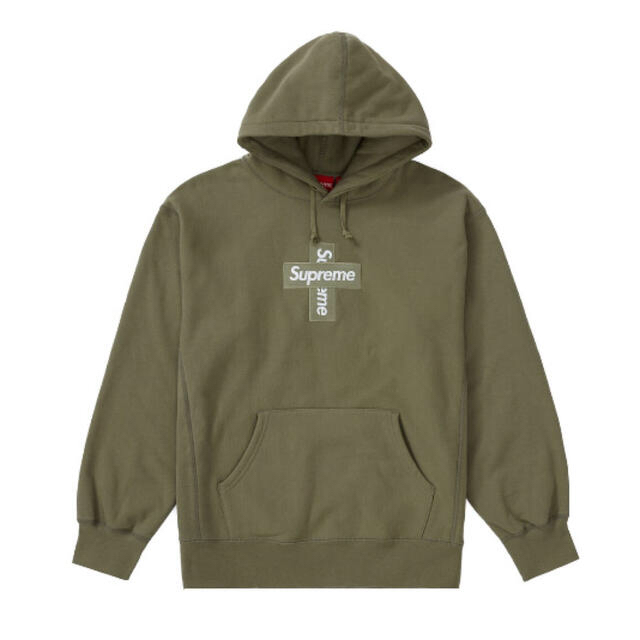 supreme cross box logo Lサイズ　olive