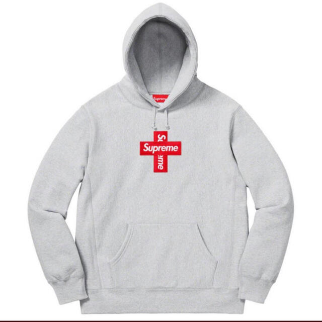 supreme box cross logo hooded パーカー