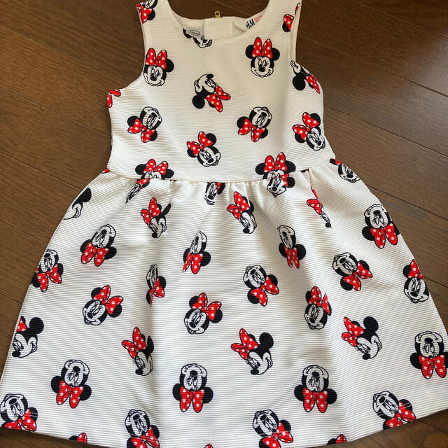 H&M(エイチアンドエム)のミニーちゃんワンピ キッズ/ベビー/マタニティのキッズ服女の子用(90cm~)(ワンピース)の商品写真