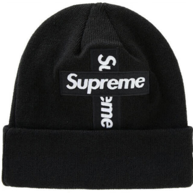 Supreme(シュプリーム)のsupreme New Era Cross Box Logo Beanie 黒 メンズの帽子(ニット帽/ビーニー)の商品写真