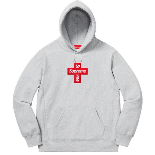 Cross Box Logo Hooded SweatshirtLarge