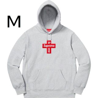 シュプリーム(Supreme)のsupreme Cross Box Logo Heather Grey M(パーカー)