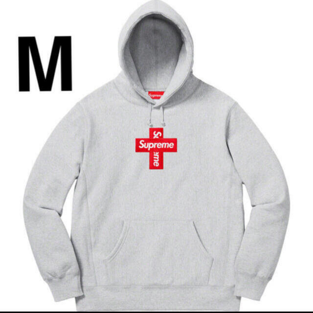 HeatherGreySIZEsupreme Cross Box Logo Hooded Sweatshirt