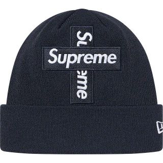 シュプリーム(Supreme)のsupreme Cross Box Logo Beanie Navy(ニット帽/ビーニー)