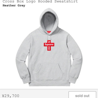 シュプリーム(Supreme)のsupreme Cross Box Logo Hooded Sweatshirt(パーカー)