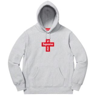 シュプリーム(Supreme)のSupreme Cross Box Logo Hooded Grey M(パーカー)