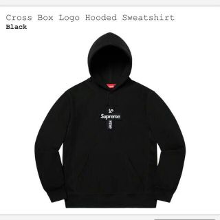 シュプリーム(Supreme)のSupreme Cross Box Logo Hooded / 黒 / L(パーカー)