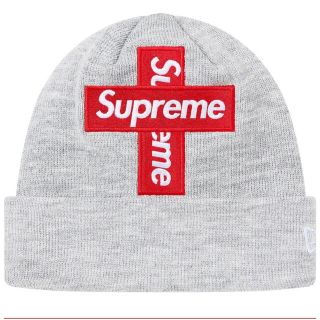 シュプリーム(Supreme)のNew Era® Cross Box Logo Beanie grey(ニット帽/ビーニー)