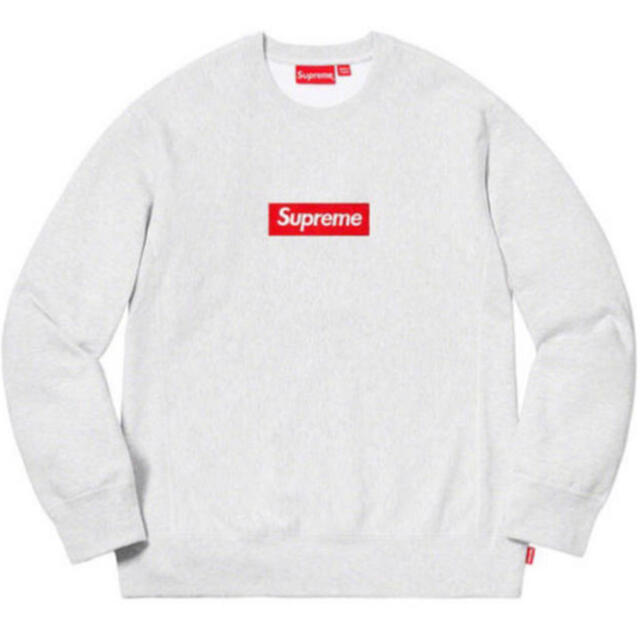 supreme Box Logo Crewneck Ash Grey グレー M