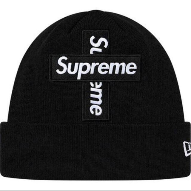 Supreme(シュプリーム)のSupreme New Era Cross Box Logo Beanie 黒 メンズの帽子(ニット帽/ビーニー)の商品写真