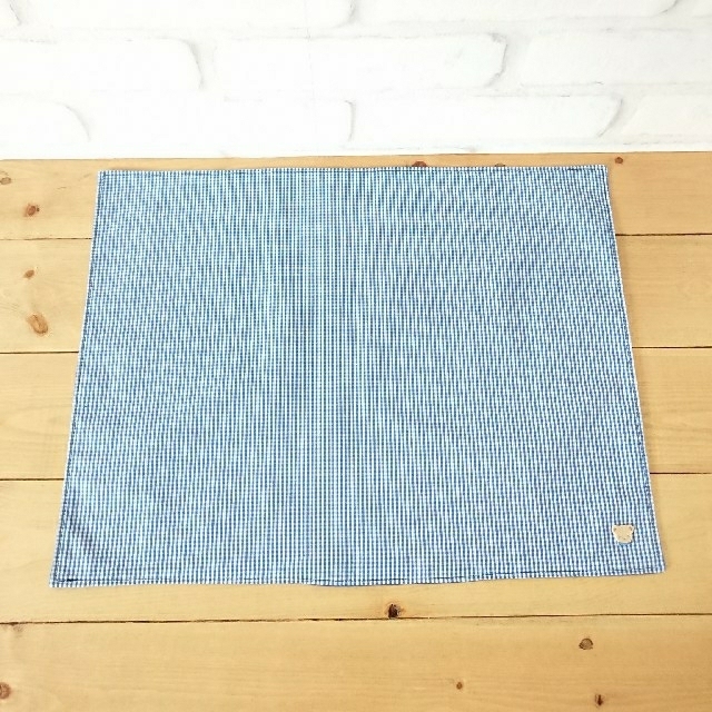 familiar(ファミリア)の【ハンドメイド】顔くまさんワッペン付ランチョンマット40×30 中サイズ通園通学 ハンドメイドのキッズ/ベビー(外出用品)の商品写真