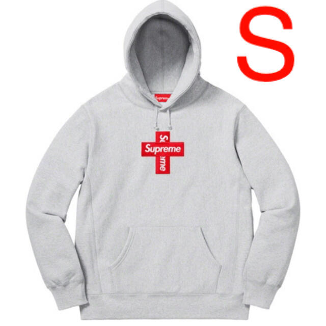 Supreme Cross Box Logo Hooded グレー s