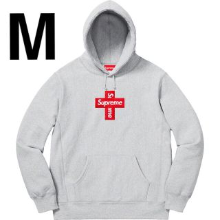 シュプリーム(Supreme)のsupreme Cross Box Logo Heather Grey M(パーカー)