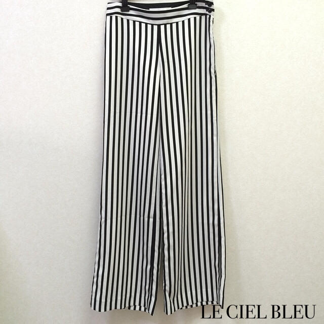 LE CIEL BLEU(ルシェルブルー)の新品ルシェルブルーストライプワイドパンツ レディースのパンツ(その他)の商品写真