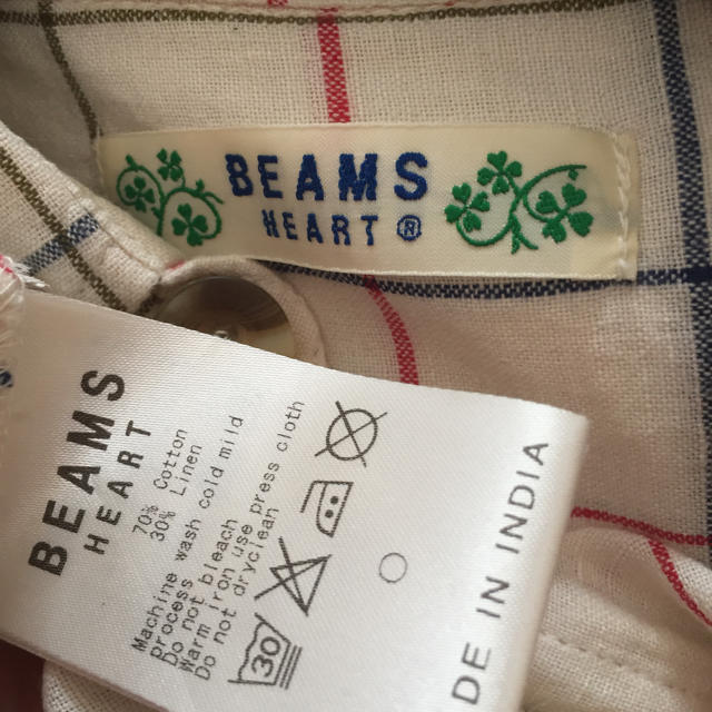 BEAMS(ビームス)の格子チェック シャツワンピース レディースのワンピース(ひざ丈ワンピース)の商品写真