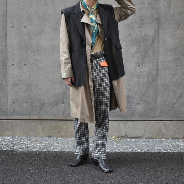 19aw randyチェックパンツ 1