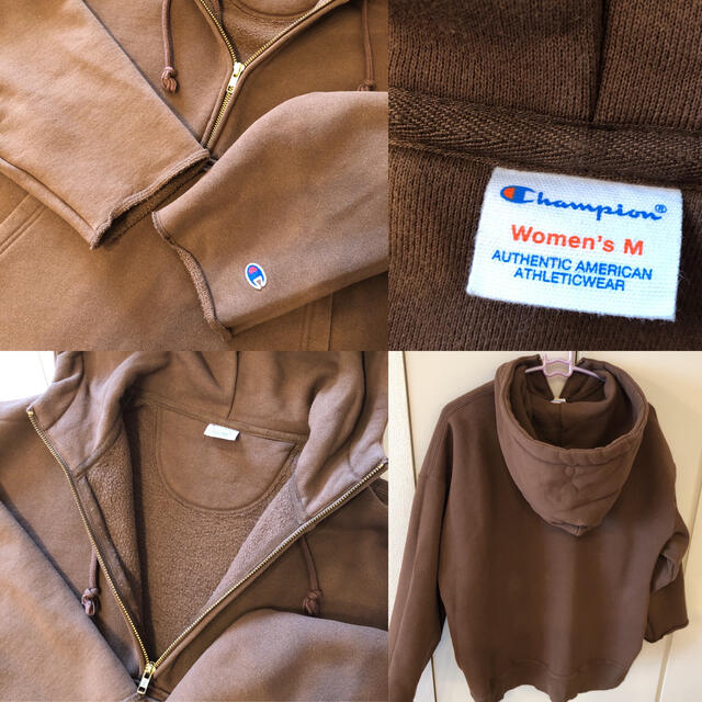 CHAMPION IENA 別注 HALF ZIP フーディー　裏起毛パーカー