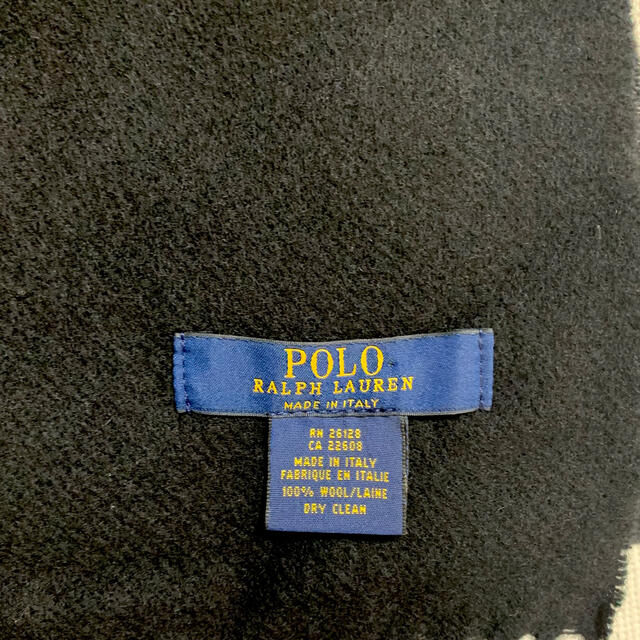 POLO RALPH LAUREN(ポロラルフローレン)のラルフローレン　マフラー　ブラック メンズのファッション小物(マフラー)の商品写真