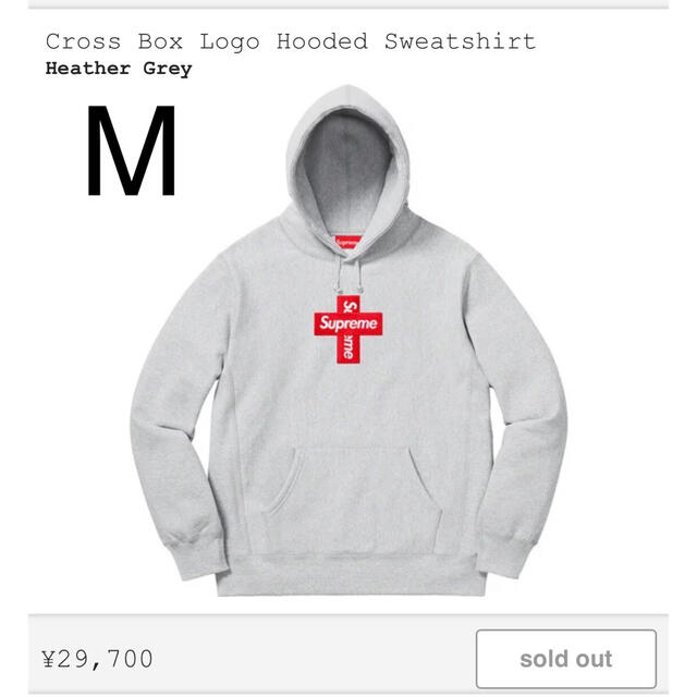 Supreme  cross box logo hoodedシュプリームLサイズ