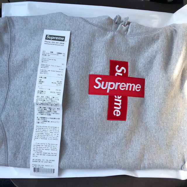 Mサイズ supreme クロスボックスロゴフーディー メンズ トップス