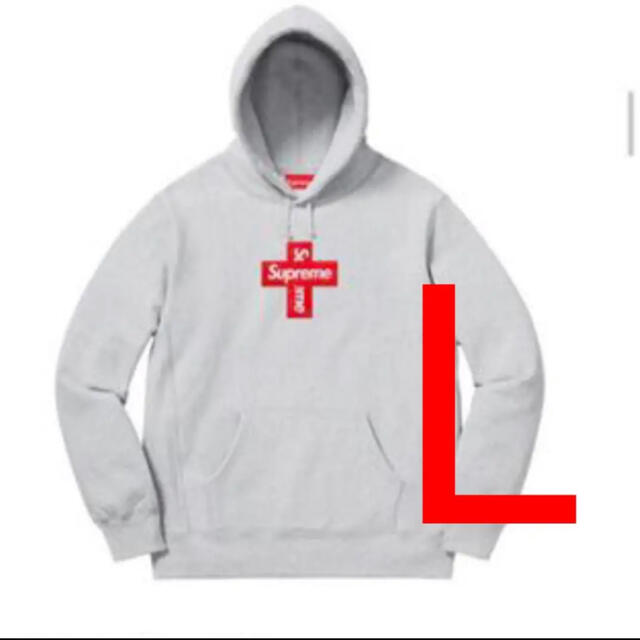 Supreme box logo cross hoode グレー　シュプリーム