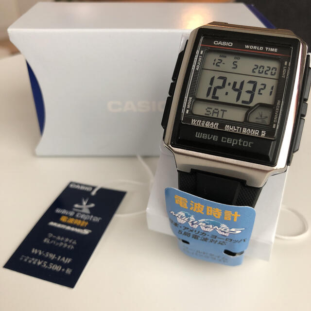 CASIO カシオ　3053＊J  ワールドタイム　電波腕時計