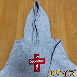 シュプリーム(Supreme)のSupreme Cross Box Logo Hooded Gray Lサイズ(パーカー)