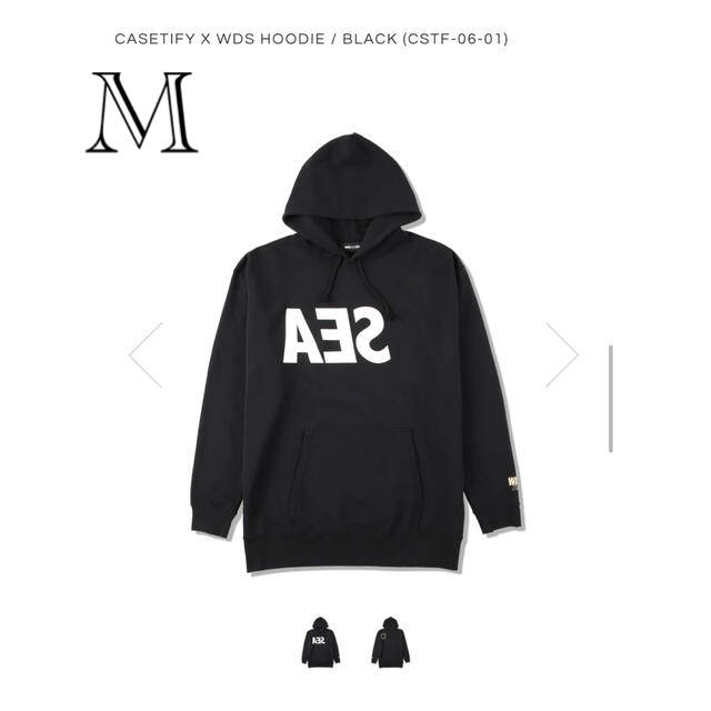 CASETIFY WIND AND SEA ロゴパーカー黒L hoodie