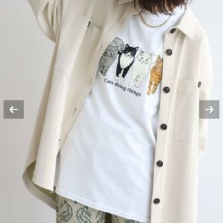 スローブイエナ(SLOBE IENA)の【タグつき新品未使用】スローブイエナ Cats ロンTEE　猫(Tシャツ(長袖/七分))