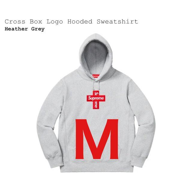 supreme Cross Box Logo Hooded Sweatshirtメンズ