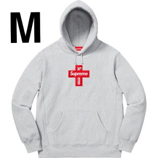 シュプリーム(Supreme)のsupreme Cross Box Logo Heather Grey M(パーカー)