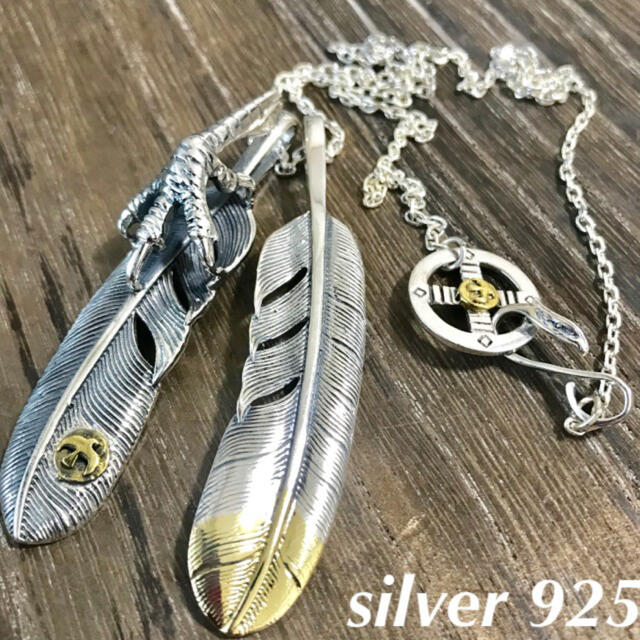 silver925 金爪フェザー ネックレス /  ゴローズ 好きにオススメ