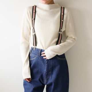 スピックアンドスパン(Spick & Span)のSpick&Span/ホワイト/ITALY WOOL ワイドリブモックネック(ニット/セーター)