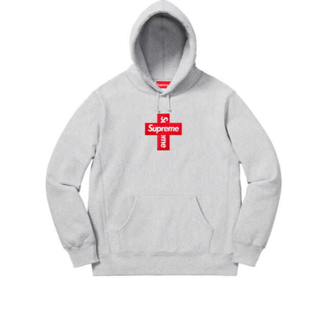 Supreme Cross Box Logo Hooded Grey XL