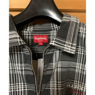 supreme Plaid Zip Up L/S Polo ジップアップ L