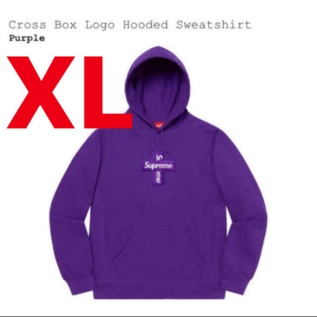 purpleSIZEsupreme box logoパーカー