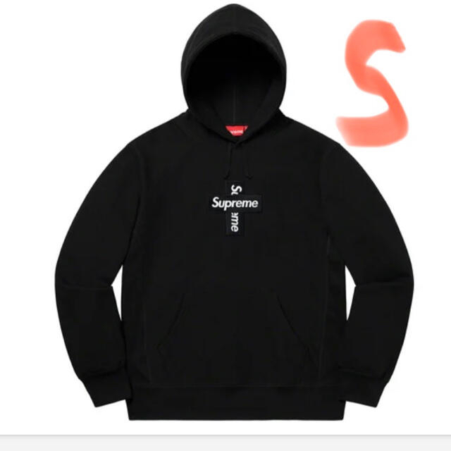 黒S supreme cross box logo パーカー シュプリーム | kensysgas.com