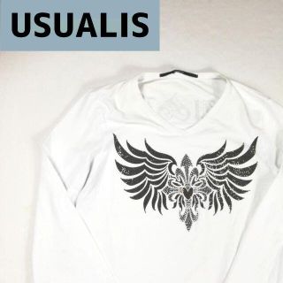 ハイドロゲン(HYDROGEN)のウザリス USUALIS ロングカットソー ラインストーン エンジェル(Tシャツ/カットソー(七分/長袖))