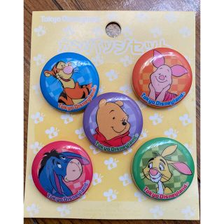 ディズニー(Disney)のDisney  プーさん　缶バッチ　５個セット(キャラクターグッズ)