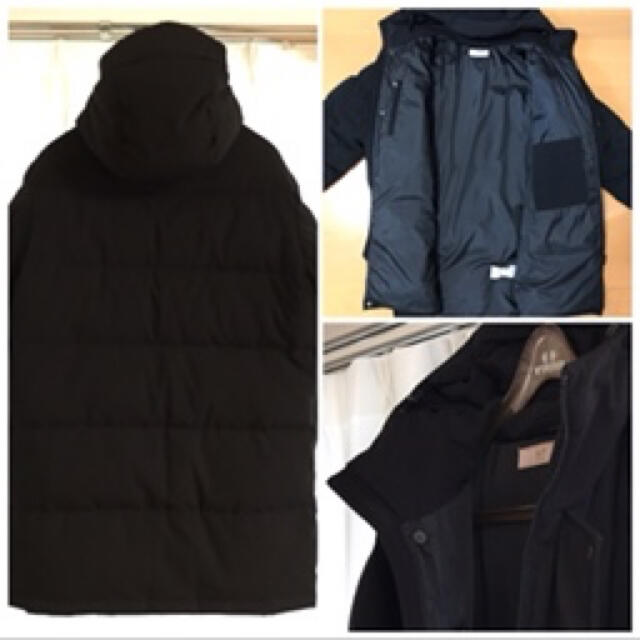 EDIFICE(エディフィス)のEDIFICE ダウンコート 黒 ブラック フード ジャケット L エディフィス メンズのジャケット/アウター(ダウンジャケット)の商品写真